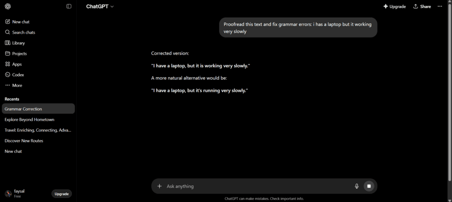I replaced Grammarly Chrome extension with ChatGPT for grammar correction results