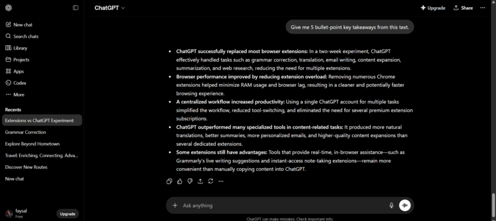 I replaced Summarize Chrome extension with ChatGPT for article summary results