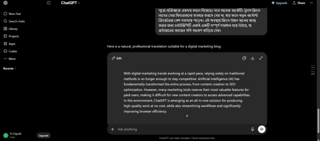 Using ChatGPT to generate and translate high quality content to replace Chrome extensions.