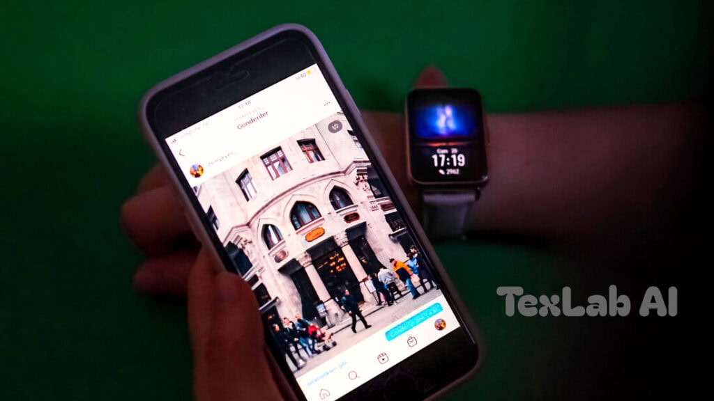 Comparison of smartphone touchscreen interface vs screenless AI wearable interaction.
